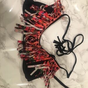 Fringe bikini top.